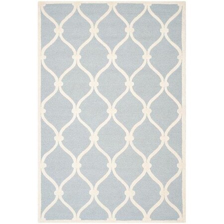 Safavieh Cambridge Hand Tufted Large Rectangle Rug- Blue - Ivory- 9 x 12 ft. CAM710B-9